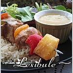 recette Brochettes de volaille sauce ananas