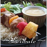 recette Brochettes de volaille sauce ananas