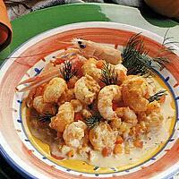 recette queues de langoustines flambées