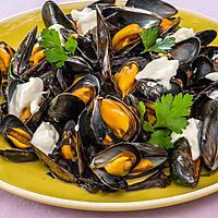 recette Moules aux trompettes de la mort et à la mozzarella