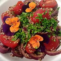 recette Boulghour en salade oignons rouges et tomates cerises
