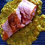 recette Pavé de saumon poireaux curry (compatible dukan)