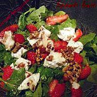 recette Salade épinards, fraises et chèvre
