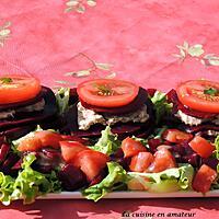 recette Mille-feuilles de crudités au thon