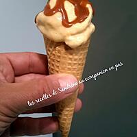 recette Glace aux abricots et caramel beurre salé