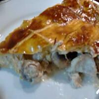 recette tourte champignon,poulet