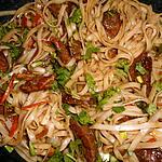 recette Nouilles de riz sautées au magrets de canard