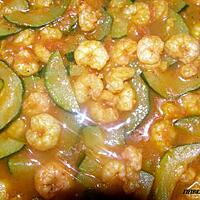 recette crevettes aux courgettes