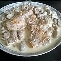 recette ESCALOPE À LA CRÈME CHAMPIGNON