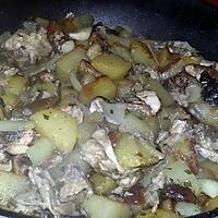 recette Poêlé de pommes de terre au coulemelles