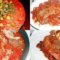 recette LANGUE ET QUEUE DE COCHON SAUCE A LA TOMATE