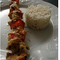 recette Brochettes de poissons épicés