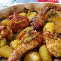 recette Poulet au paprika sur son lit de légumes