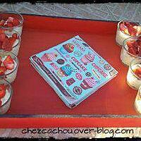 recette Verrine de millet au chocolat blanc et fraises