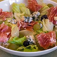 recette Salade de jambon au roquefort et raisins