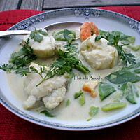 recette Nage de Lotte et St Jacques en curry vert...