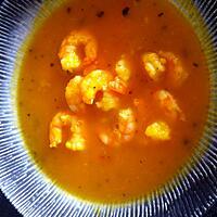 recette Soupe potimarron et crevettes