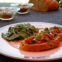 recette Bruschetta au concassé de tomates...