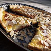 recette Tarte aux Poires, sur Chocolat Noir Croquant et Amandes