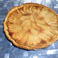 recette Tarte aux pommes et crème d'amande au caramel