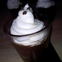 recette Mousse au chocolat au lait d'hallowen avec sa chantilly fantôme