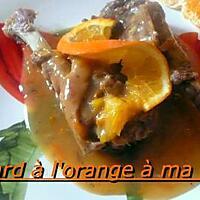 recette CANARD  A L'ORANGE A  MA FACON