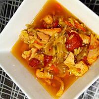 recette Soupe aux avoines, poulet et chorizo