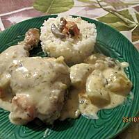 recette Cuisses de poulet en blanquette