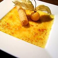 recette Crème brûlée au jasmin et cigarette croustillante...