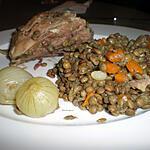 recette Palette demi-sel aux lentilles, sauce à la diable…