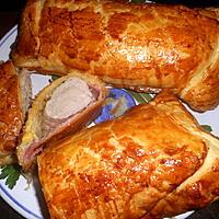 recette Filet mignon de porc,jambon en croute