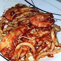 recette Spaghettis aux crevettes