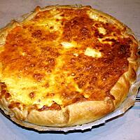 recette Quiche aux poireaux ,lardons et cheddar