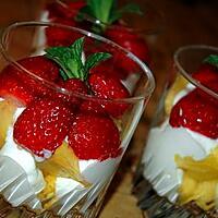 recette Verrines fraises et ananas