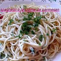 recette SPAGHETTI A LA CREME PARMESAN