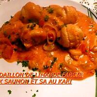 recette MEDAILLON DE LIMANDE FARCIE AU SAUMON  SAUCE  AU KARI