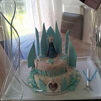 recette Gâteau d'anniversaire Le château de La Reine des Neiges