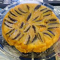 recette Tatin de pommes, kiwis, écorces orange et mandarine confite façon Lauranou