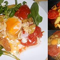 recette POELEE DE TOMATES POMMES DE TERRE AUX OEUFS