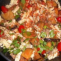 recette Fusilli viande hachée et aubergine