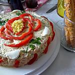 recette Rassols  ( Salade russe au saumon fumé et thon )