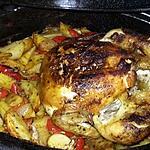 recette Poulet rôti a l'huile d'argan aux petits légumes