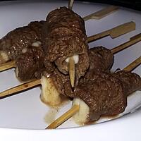 recette Yakitori de boeuf au fromage