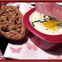 recette Oeuf cocotte à la crème de Roquefort