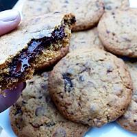recette Cookies coeur coulant au chocolat.