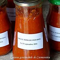 recette Conserve de sauce tomate poivron