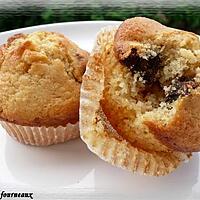 recette Muffins aux bananes séchées & au chocolat blanc