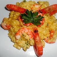 recette RISOTTO AUX CREVETTES ET SAFRAN