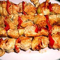 recette Brochettes de poulet au paprika