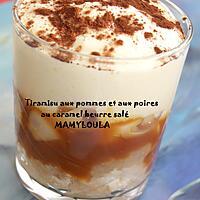 recette Tiramisu aux pommes/poires et au caramel beurre salé